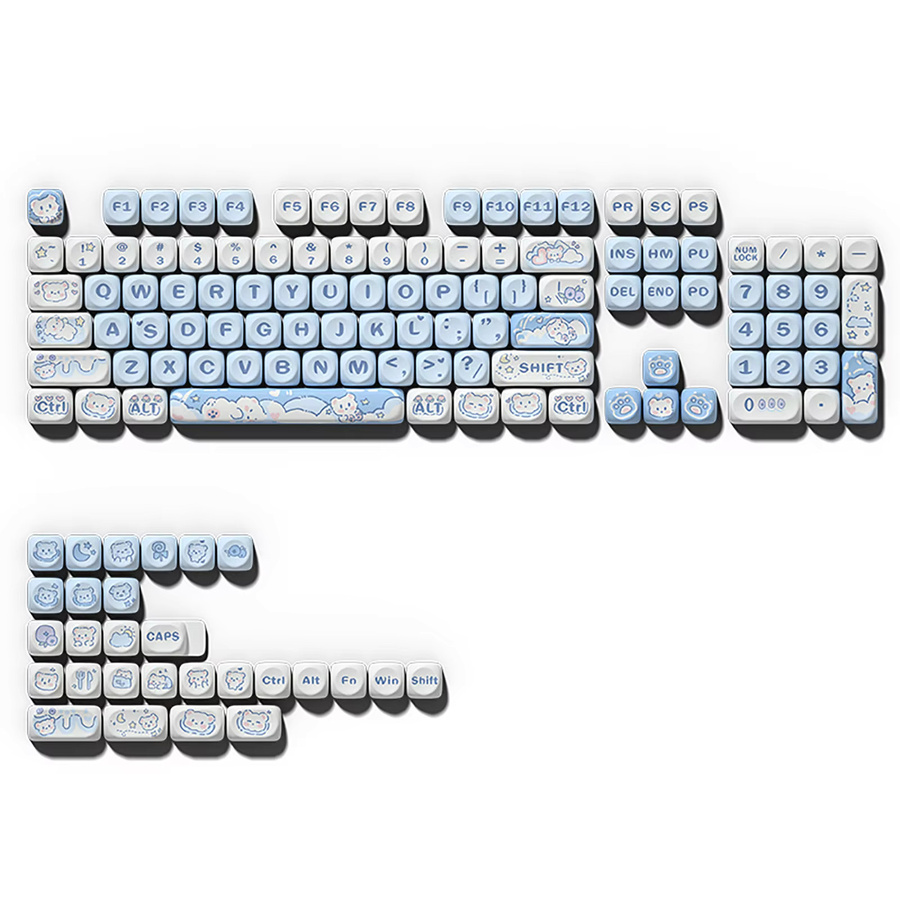 SMAILWOLF PBT Mechanische Tastatur Tastenkappen im süßen Bären-Design für Mädchen - Bild 3