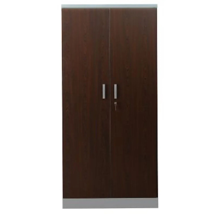 PROREGAL Aktenschrank Beetle mit 4 Fachböden und Schloss, Silber & Wenge, H x B x T: 195 x 92 x 42 cm - Bild 2