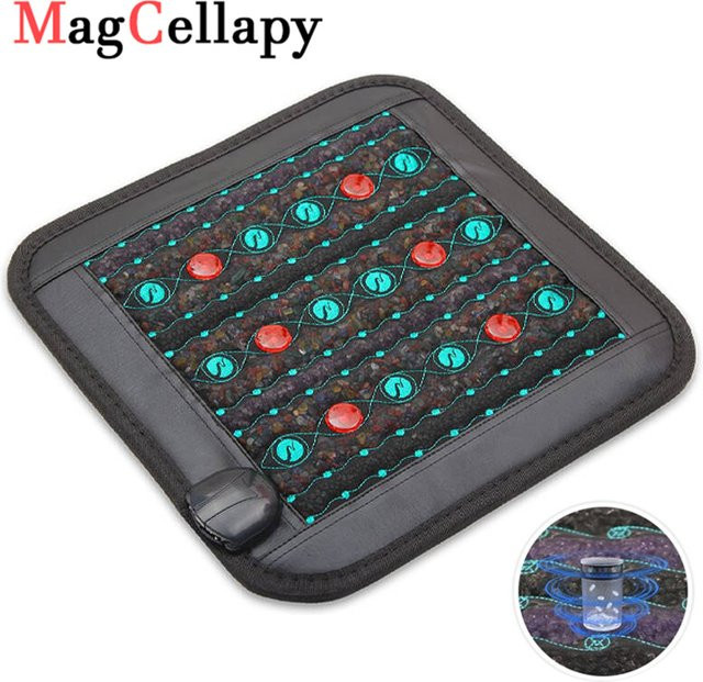 MagCellapy PEMF Photonenergie-Massagekissen in Schwarz mit natürlicher Jade-Infrarot-Behandlung und Negativ-Ionen zur Entspannung, B/B/H: 45 x 45 x 45 cm - Bild 1