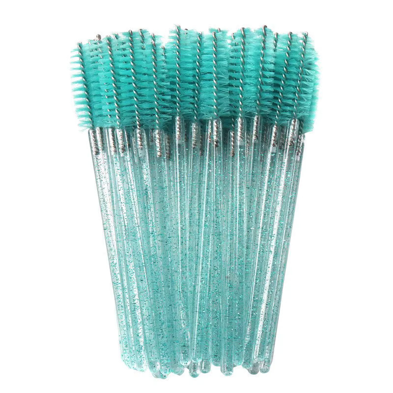 50 Stück Einweg Kristall Wimpernpinsel, Pfauenblau, Unisex - Bild 1