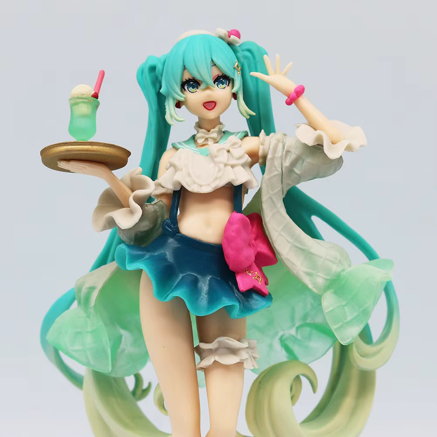Bandai Hatsune Miku Figur, Süße Süßigkeiten Melone Soda Float, Action Figur, 18cm - Bild 2