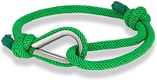 Armband mit Anhänger, Edelstahl, grün, Unisex - Bild 1