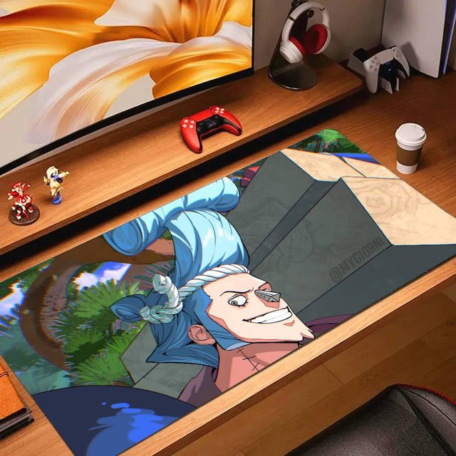 Bandai One Piece Roronoa Zoro Anime Gaming-Mauspad in Multicolour mit genähtem Rand - Bild 1