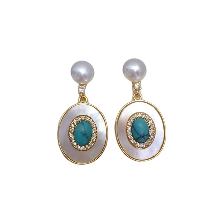 ZHBORUINI Ohrringe, Perle, Gold, Damen - Bild 7
