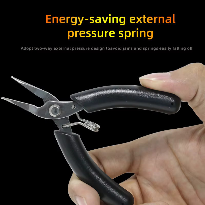 KUAIQU Mini Multi-Tool Zangen-Set 3,5 Zoll mit Spitzzange, Rundzange und Seitenschneider zum Draht- und Kabelschneiden sowie Crimpen - Bild 3