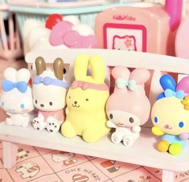 Meileti Big Ear Dog Flower Bunny Character Blind Box, Desktop-Dekoration - Bild 1
