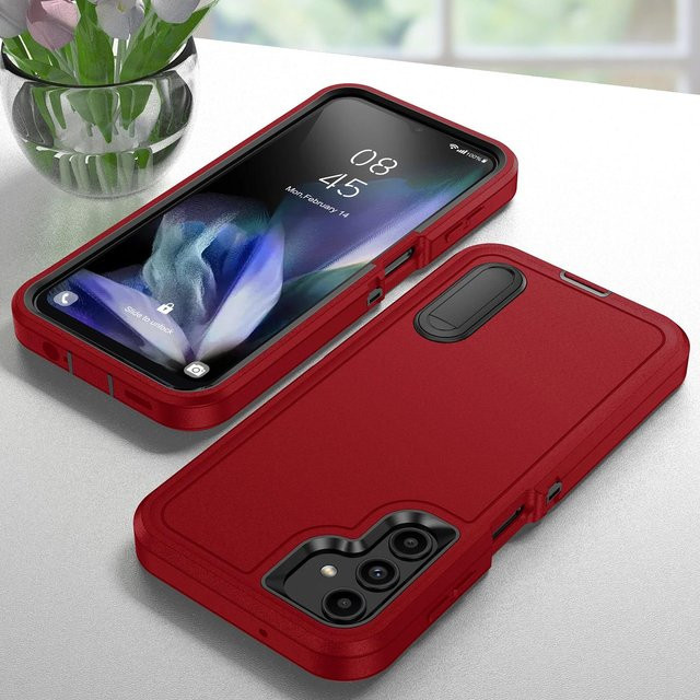 Stoßfeste und robuste Schutzhülle für Samsung Galaxy S25 Ultra, S24, S23 FE, A56, A54 5G, A36, A16, A15, A14, A13, A53 und S22 Plus in Rot - Bild 1