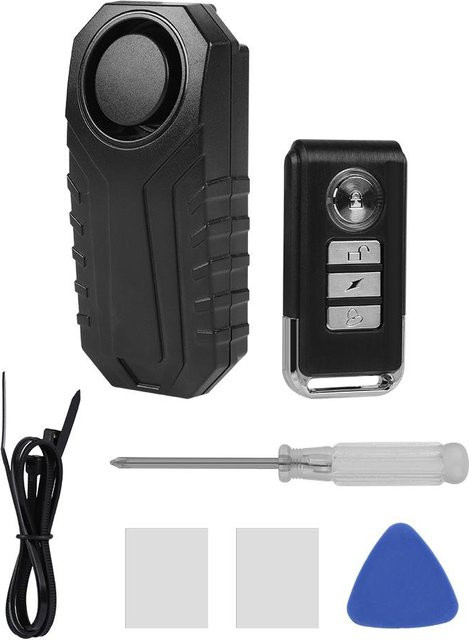 CosyHome Drahtloser Vibrationsalarm mit Fernbedienung für Fahrrad, Tür und Fenster in Schwarz - Bild 1