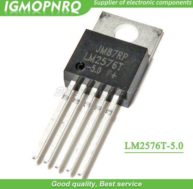 10 Stück LM2576T-5,0 DC-DC Schaltregler im TO-220 Gehäuse, Schwarz - Bild 1