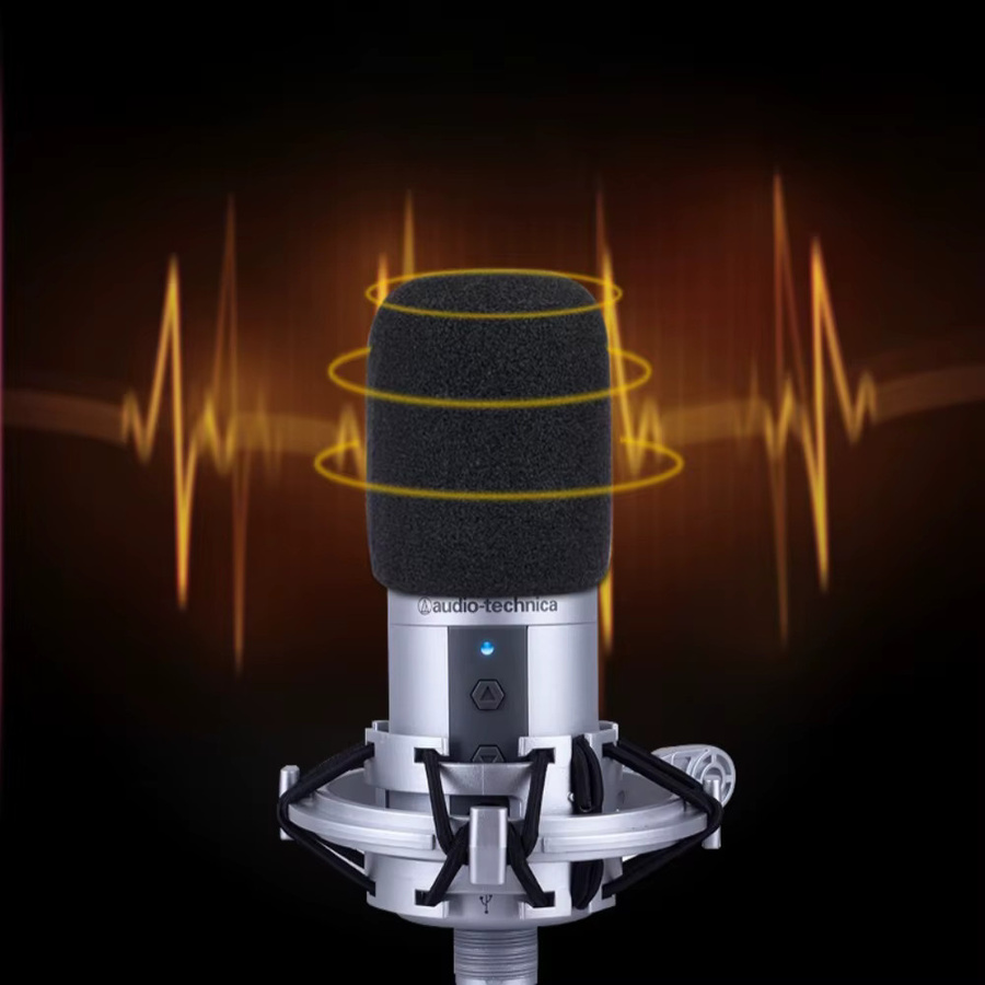 2er-Set Mikrofon-Windschutzscheibe aus Schaumstoff in Schwarz für Audio Technica AT2020, ATR2500 und AT2035 - Bild 4