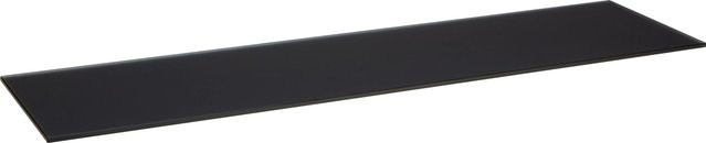 Modernes Glasregal Bransley in Schwarz, B: 80 cm, T: 20 cm, H: 0,6 cm - Bild 1