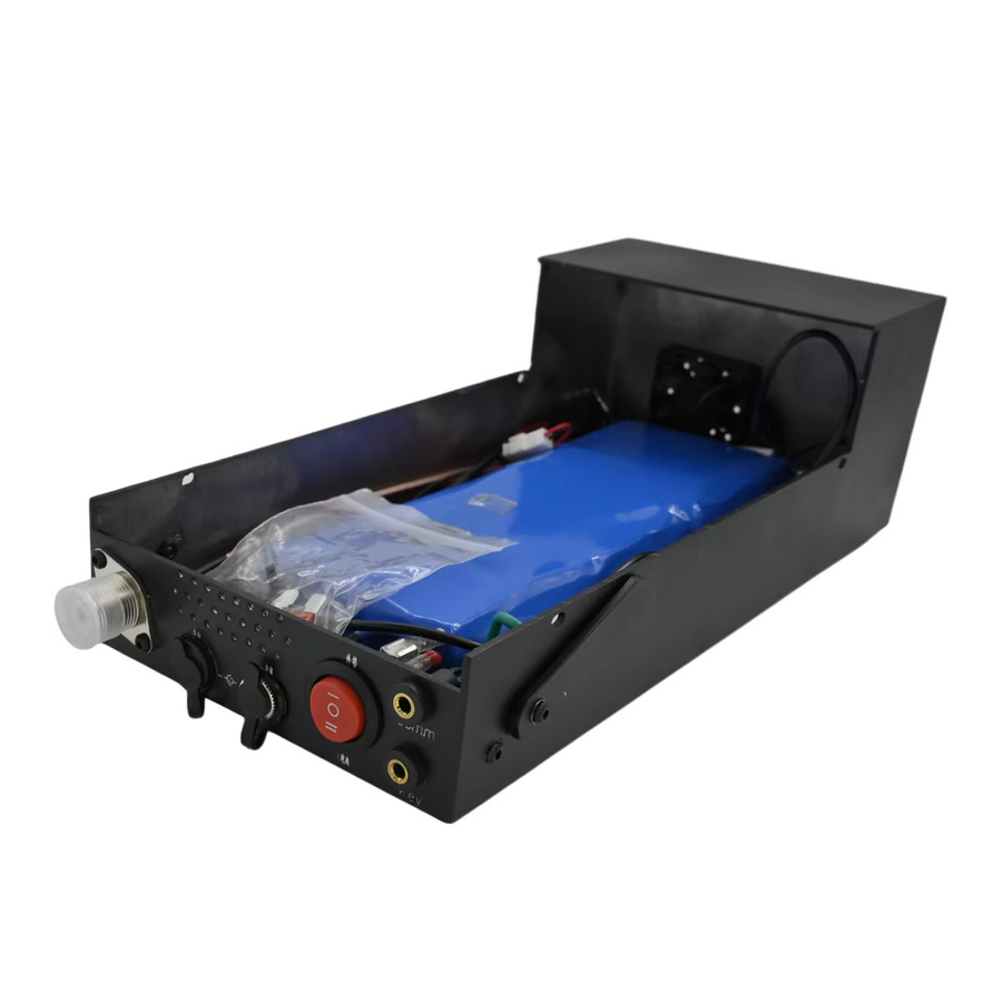XIEGU Externer wiederaufladbarer Li-Ion Akku 18650 mAh in Schwarz mit Metallgehäuse, Ständer und Steckverbinder für G90 G90S HF-Radio-Zubehör - Bild 3