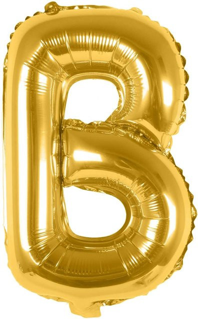Rico Design Folienballon Buchstabe in Gold, Höhe: 36 cm - Bild 1