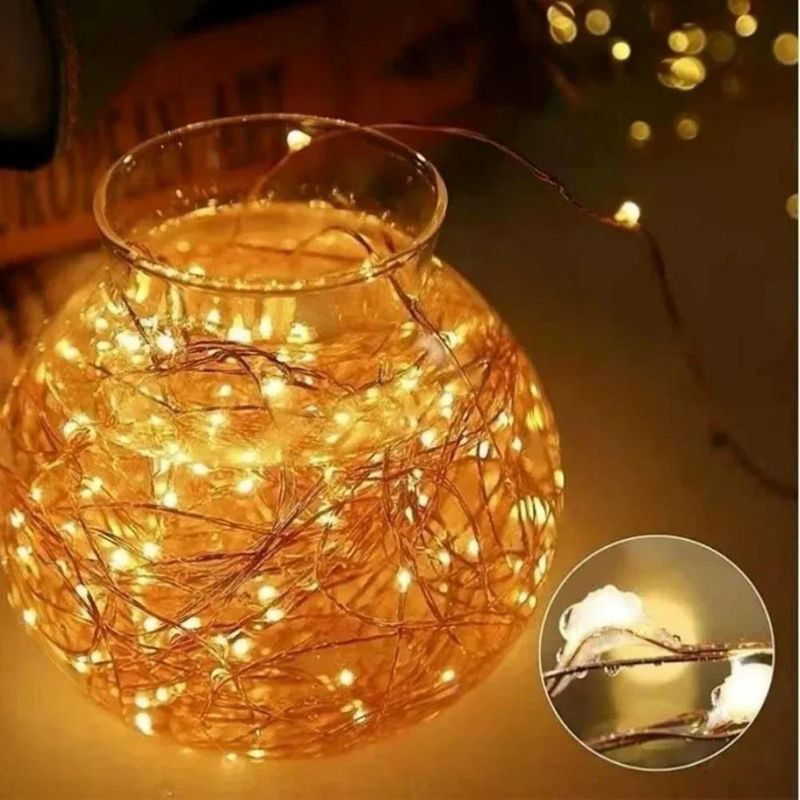 Solar-Lichterkette für den Außenbereich mit warmweißen LED-Kupferdrähten und 8 Modi, 20 m Länge - Bild 6