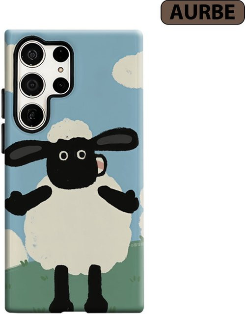 Aurbe Handyhülle mit HD Hard Shaun Sheep Design für Samsung Galaxy S26 S25 S24 S23 Ultra Plus, Mehrfarbig - Bild 1