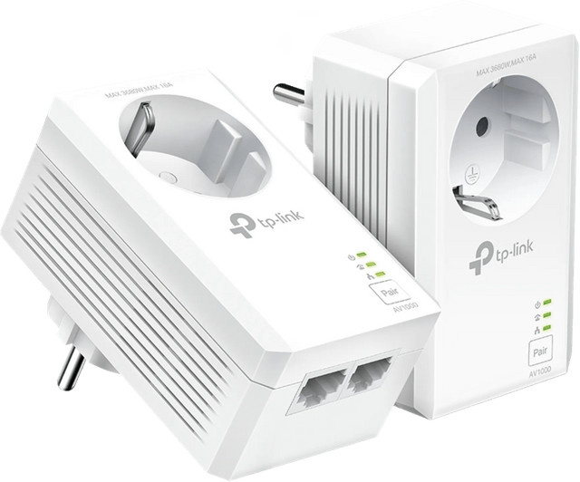 TP-Link TL-PA7027P AV1000 Powerline Starter Kit mit 2 Ethernet/LAN Adaptern in Weiß - Bild 1