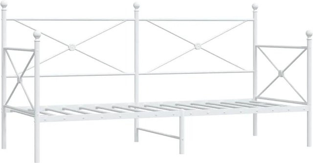 vidaXL Tagesbett aus Stahl in Weiß ohne Matratze B/T/H: 90 x 200 cm - Bild 1