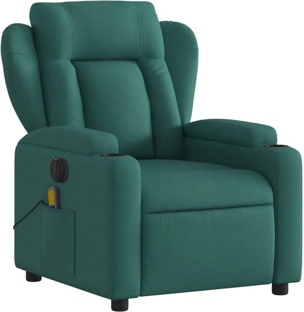 vidaXL Massagesessel Elektrisch Dunkelgrün Stoff Modell 6 - Bild 1