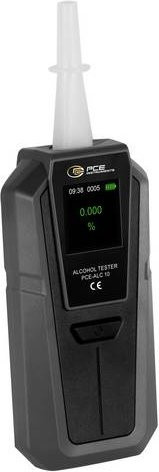 PCE Instruments Alkoholtester PCE-ALC 10 in Schwarz mit Ampelanzeige und Sprachausgabe, Messbereich 0 bis 0,4% BAC, Auflösung 0,001% BAC - Bild 1