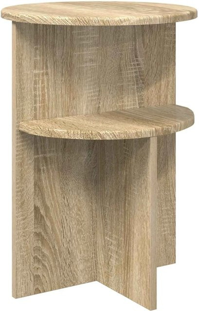 vidaXL Beistelltisch Sonoma Eiche rund aus Holzwerkstoff, Durchmesser: 39,5 cm, Höhe: 55 cm - Bild 1
