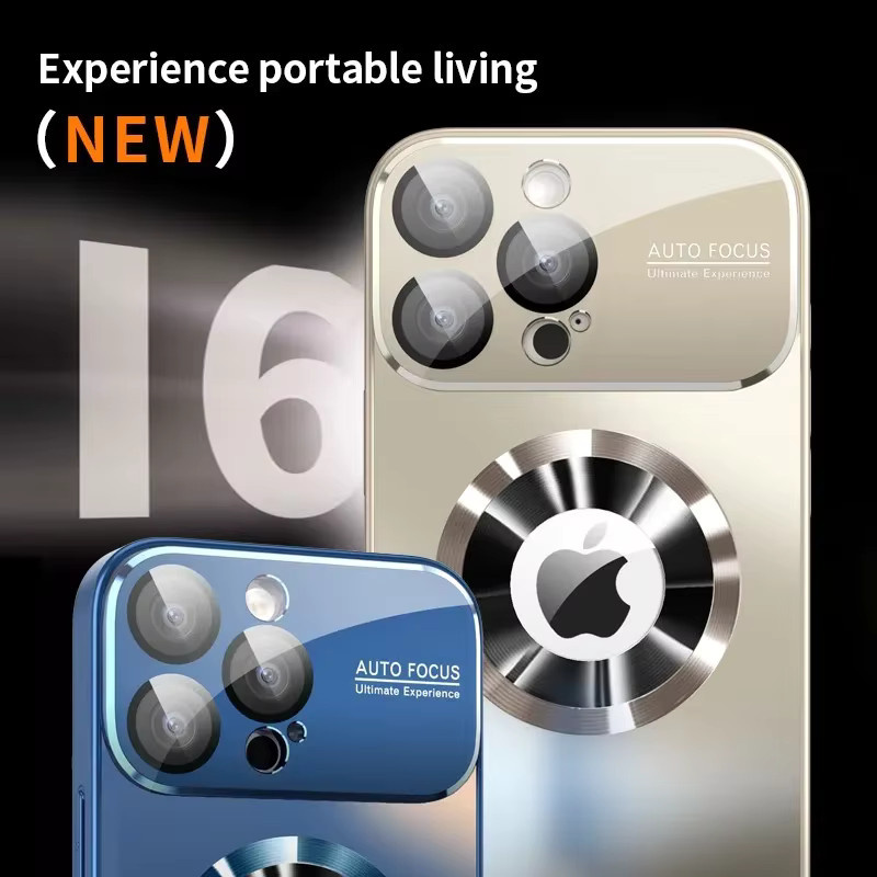EIENACOCO Titan-Style Matte Handyhülle für iPhone 17 16 15 14 Plus 13 12 Pro Max mit MagSafe und Glaslinsen-Kameraschutz in Grau - Bild 2