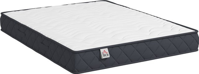 HOMCOM Doppelmatratze aus Memory-Schaum mit gewelltem Visco-Schaum und verstärkten Kanten, OEKO-TEX-zertifiziert, mittlere Festigkeit, B/T: 140 x 190 cm, Höhe: 20 cm, Aosom - Bild 1