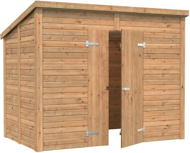 Palmako Elementhaus Leif Gartenhaus aus Fichtenholz in Braun mit Pultdach B/H/T: 273 x 230 x 170 cm - Bild 1