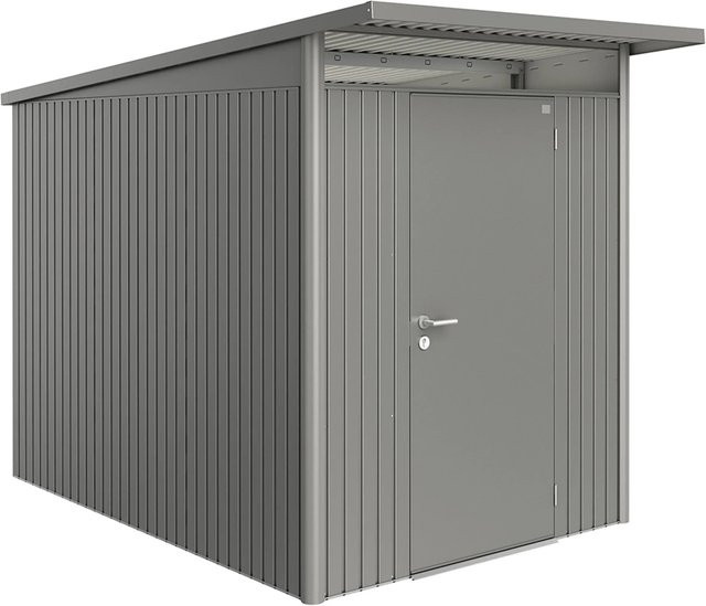 Biohort Gerätehaus AvantGarde mit Pultdach und Standardtür in Quarzgrau-metallic, B/H/T: 174 x 218 x 254 cm - Bild 1