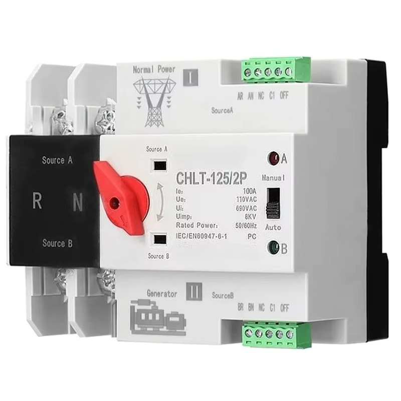 Dual Power Automatic Transfer Switch Elektrischer Wahlschalter für unterbrechungsfreie Stromversorgung 2P in Weiß - Bild 2