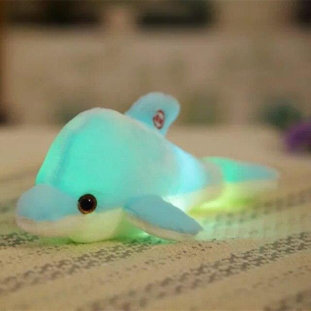Binchi Keji Travel Delphin-Plüschtier, blau, bunt, mit LED-Licht, ab 12 Jahre - Bild 1