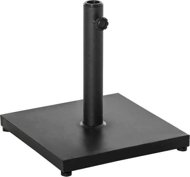 Outsunny Sonnenschirmständer aus Metall und Zement in Schwarz, B/T/H: 40 x 40 x 43 cm - Bild 1