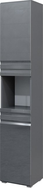 Vicco Badschrank Freddy Hochschrank in Anthrazit Hochglanz B/T/H: 36 x 31 x 191 cm - Bild 1