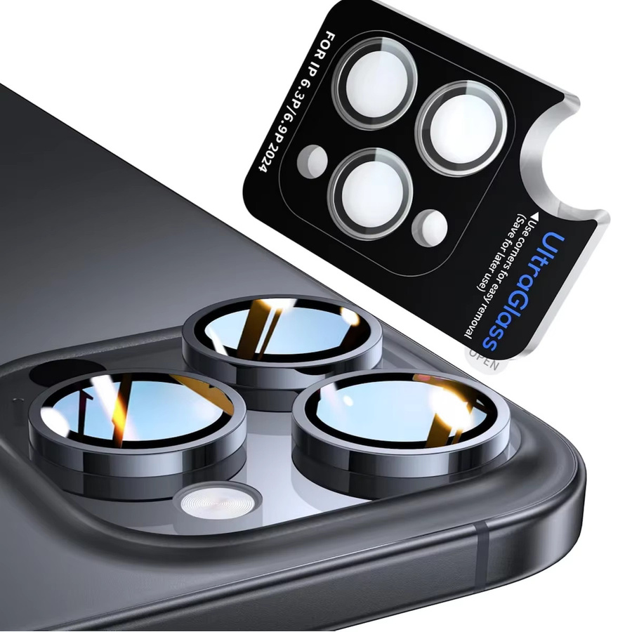 Rückkameraschutz mit Ortungsgerät und Eagle-Eye-Objektiv für iPhone 15/16e/16Pro/15ProMax/15Plus-Serie in Silber - Bild 3