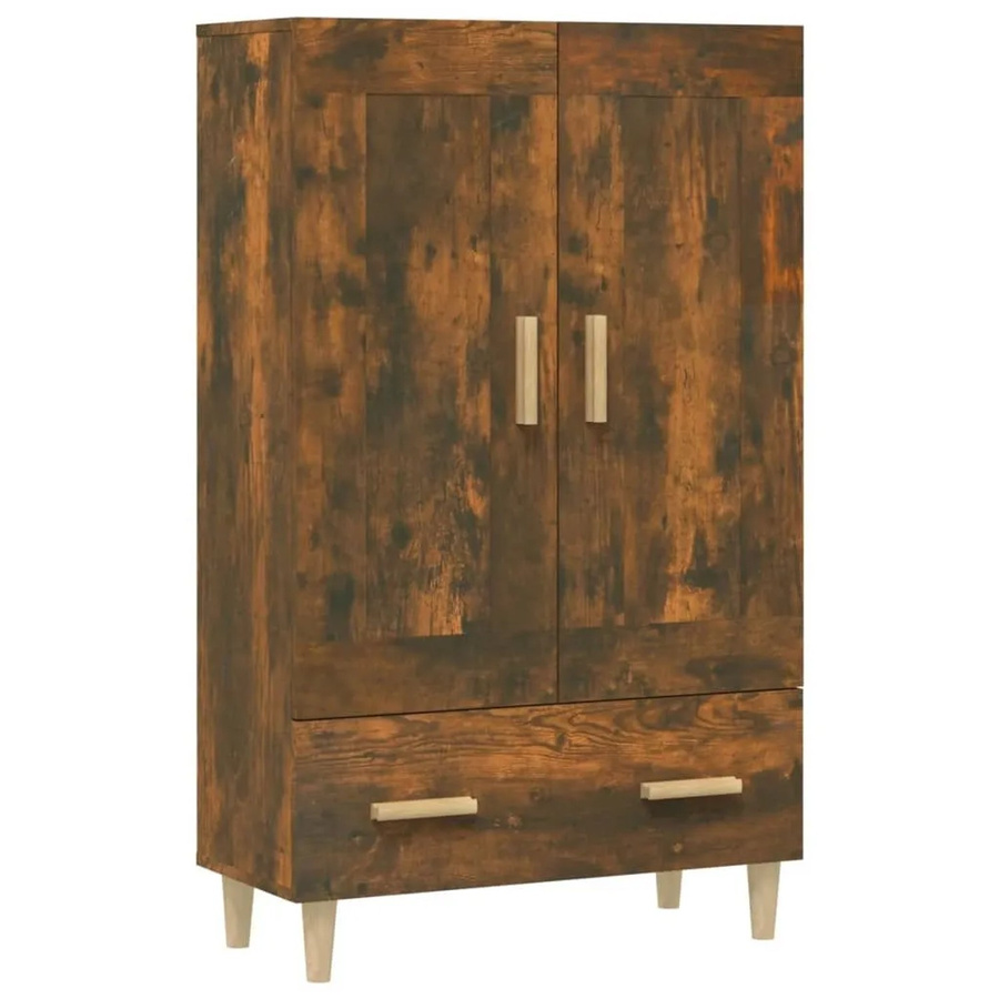 vidaXL Highboard Räuchereiche in Braun mit Schubladen und Regalen, B/T/H: 70 x 31 x 115 cm - Bild 2