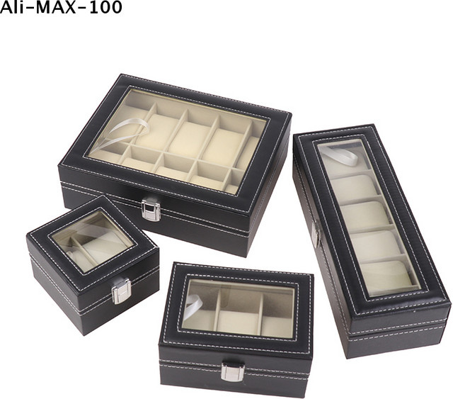 AyS Uhrenbox, Schwarz, Glasdeckel, Herren und Damen - Bild 1