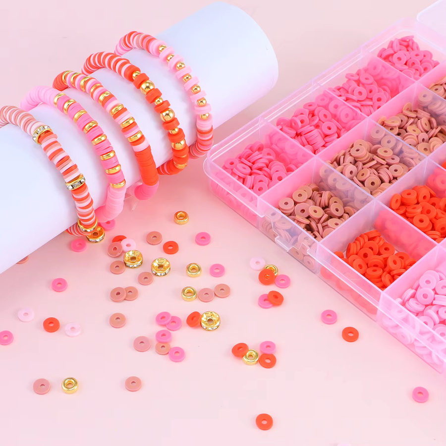 Aogue Tonperlen/Alphabetperlen, 24-teiliges Set, zur Armbandherstellung - Bild 1