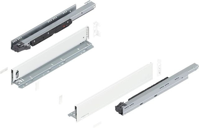 Blum Legrabox Pure Set Schubladen Auszug Tip-On Vollauszug Seidenweiß Höhe M 500 mm 70 kg 1 Paar - Bild 1