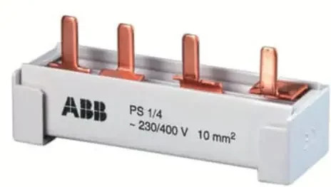 ABB Phasenschiene PS4/30/16NH-DDA2, 4-Phasen, 30 Pins, 16qmm, 63A, Weiß - Bild 1