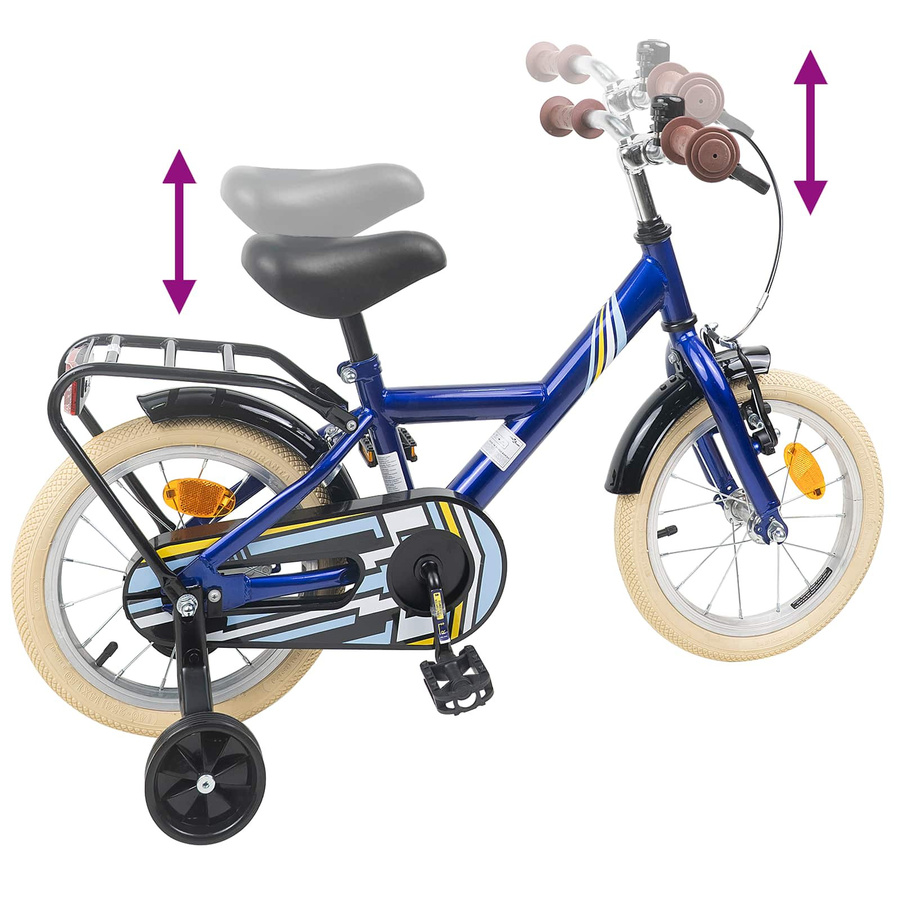 VD Home Furnishing Kinderfahrrad 14 Zoll Dunkelblau - Bild 1