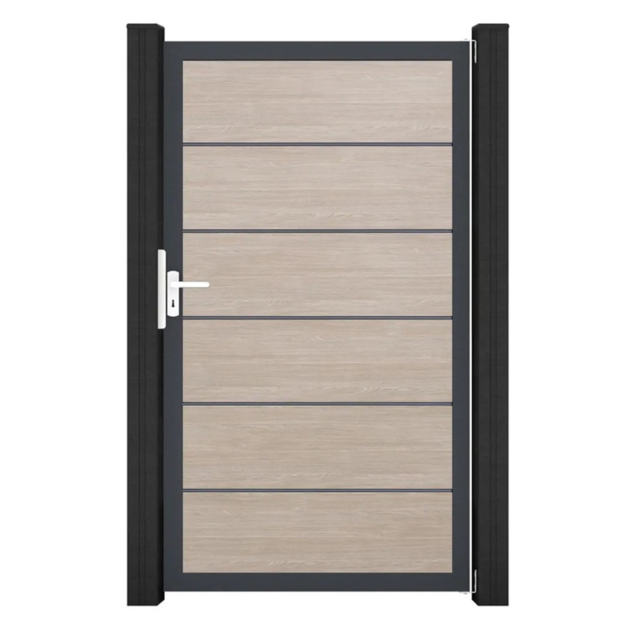 GroJa Schwenktor Basicline Premium 1-flg. Sheffield Oak Rahmen DB703, Breite: 100 cm, Höhe: 180 cm - Bild 2