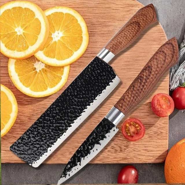 WXCOO Küchenmesser aus geschmiedetem Metall mit Holzgriff zum Schneiden von Fleisch und Gemüse - Bild 1
