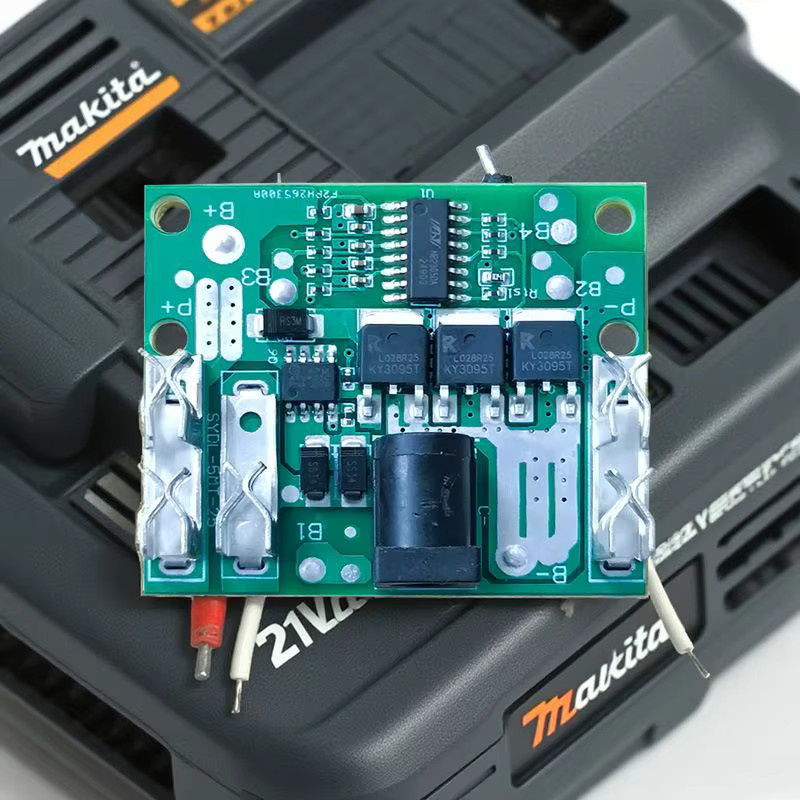 ESHYLALA BMS 5S 20A Lithium-Batterie Ladeschutz-Platine für 18650 Li-Ion Akkus, grün - Bild 2