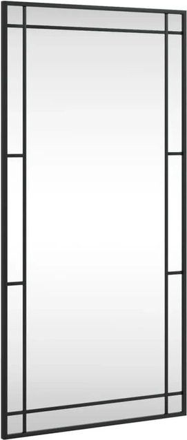 vidaXL Wandspiegel Schwarz Rechteckig aus Metall und Glas B: 50 cm, H: 100 cm - Bild 1