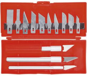 BGS Bastlermesser-Satz 16-teilig in Rot mit Kunststoffgehäuse - Bild 1
