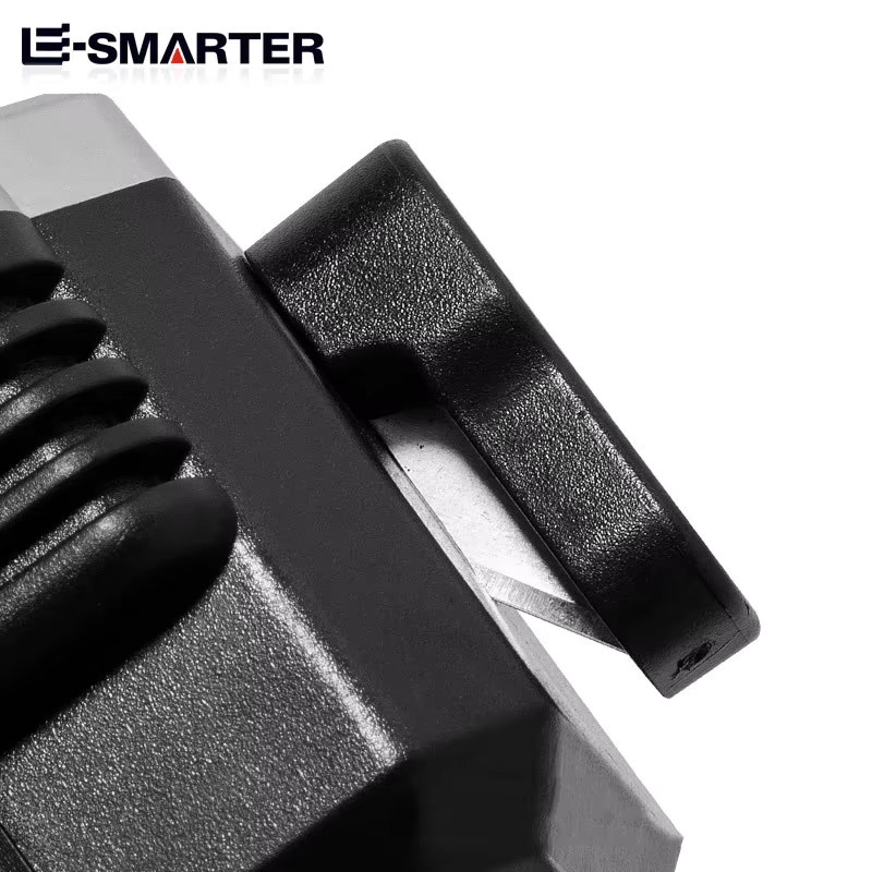 ESMARTER Multifunktionale USB-aufladbare Taschenlampe mit Sicherheitshammer in Schwarz - Bild 3