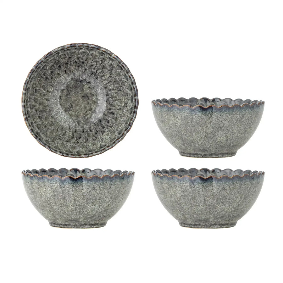 Bloomingville Schale Katrina grau 15 cm 4er Set - Bild 1