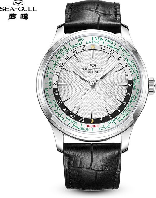 Seagull Armbanduhr, Automatik, Edelstahl, Silber, Herren - Bild 1