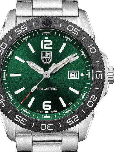 Luminox Herrenuhr, Quarz, Edelstahl, 44 mm, Grün, 20 ATM - Bild 1