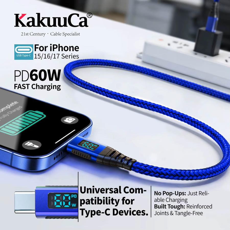 KakuuCa USB-C zu USB 3.0 Kabel für Schnellladung und Synchronisation in Grün oder Blau - Bild 3
