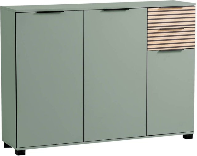 Schuhschrank Alexa von Möbelpartner in Pistazie mit Soft-Close-Türen, Breite: 141,9 cm, Höhe: 105,5 cm, Tiefe: 35 cm - Bild 1